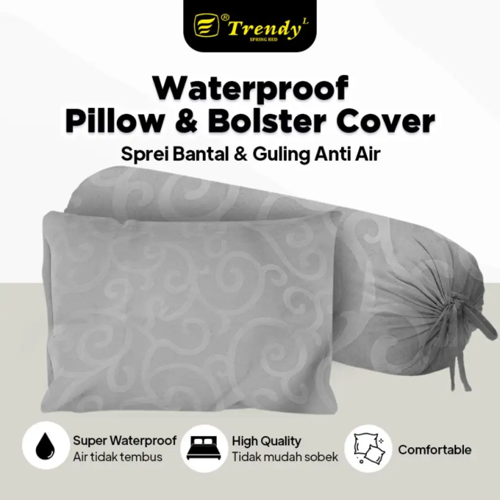 Trendy Pillow Bolster Waterproof Cover - Sprei Bantal dan Guling Anti Air