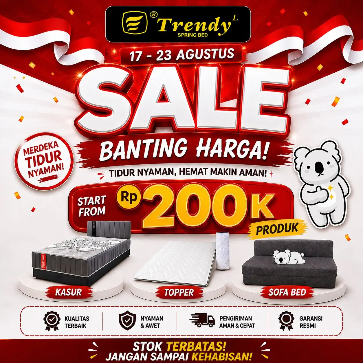 [SALE BG] Sofa Bed Robox 190x200