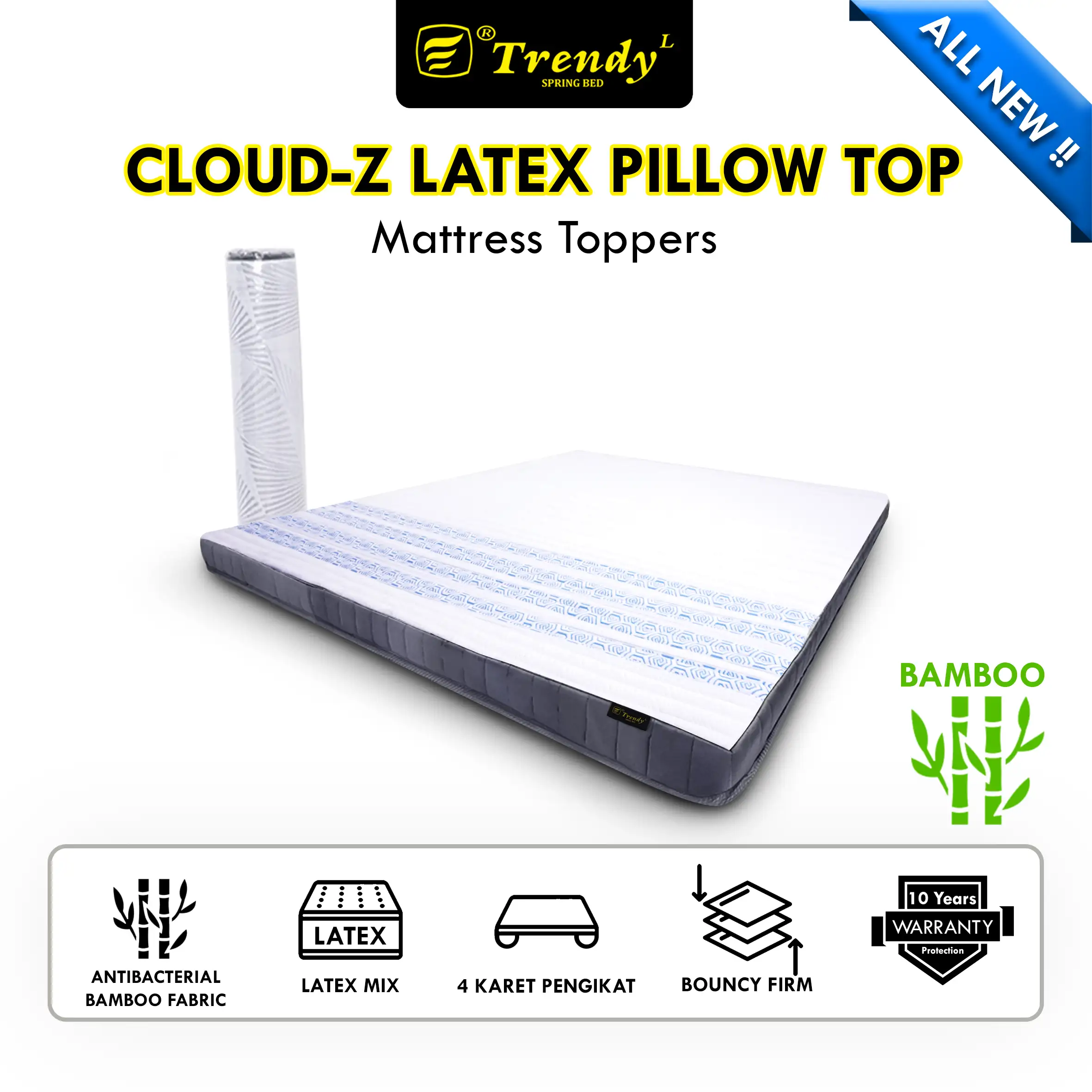 Trendy Cloud Z Latex Toppers - Plush Top Latex