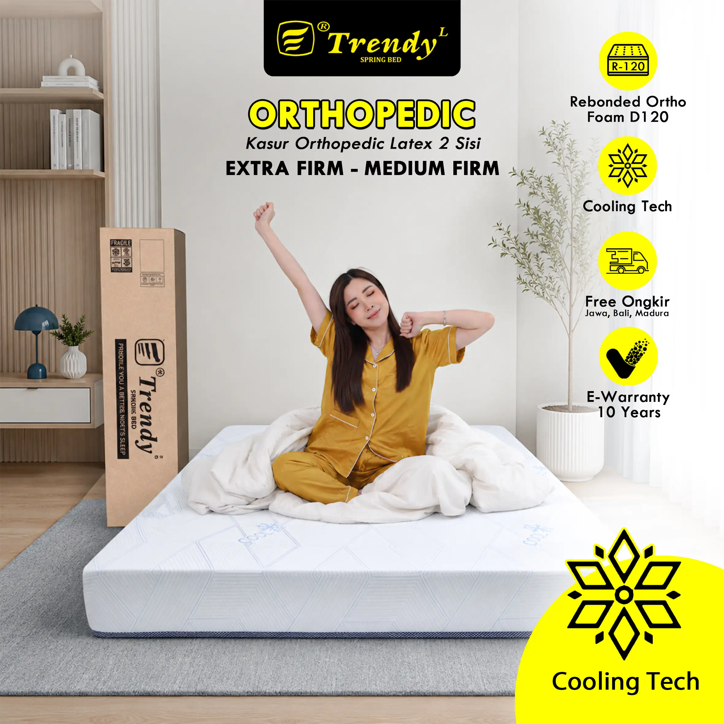 Trendy Orthopedic Bed (Kasur Kesehatan Tulang Belakang/Punggung)