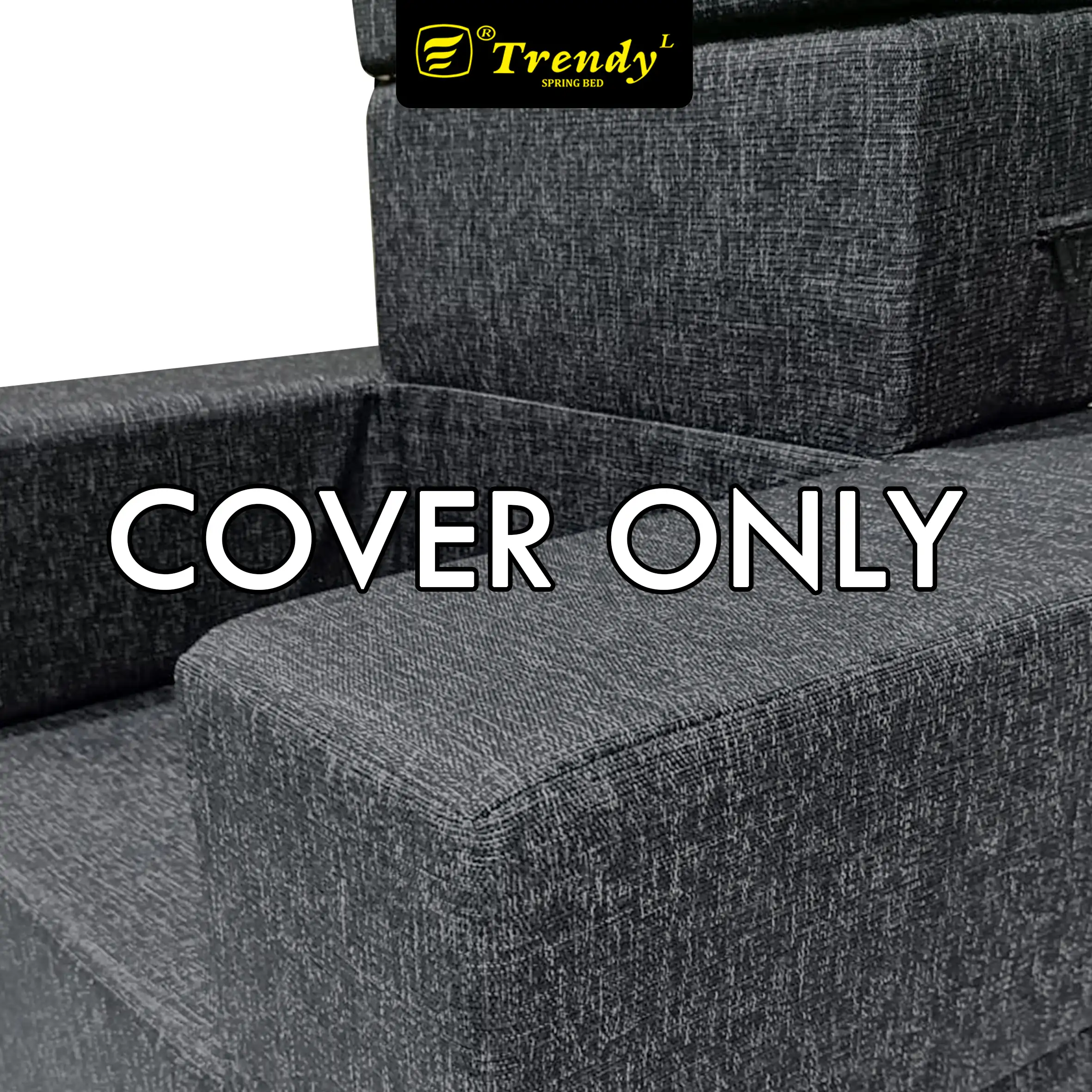 COVER ONLY - Trendy Sofa Bed Robox - Kasur Tebal 20cm Sofa Tinggi 40cm Single/Double/Tripple Vacuum Dalam Box