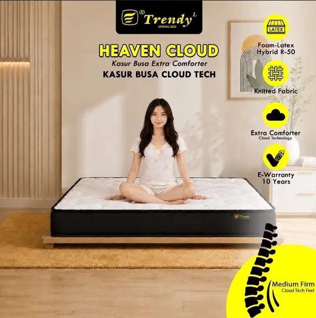 Trendy Heaven Cloud - Kasur Busa Latex Extra Comforter - Cloud Fiber Quilting Technology 2 Sides